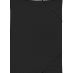 21638-01 Chemise a  elastique PP 3 rabats, A3 Noir