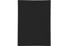 21638-01 Chemise a  elastique PP 3 rabats, A3 Noir