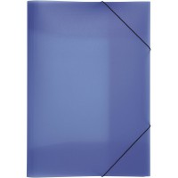 Lucy Chemise en polypropylene avec elastiques de maintien et 3 rabats interieurs Bleu fonce Format A3