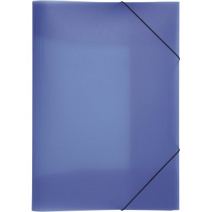 Lucy Chemise en polypropylene avec elastiques de maintien et 3 rabats interieurs Bleu fonce Format A3