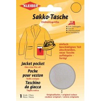 Patch reparation Poche Veste thermocollant, Gris Clair