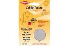 Patch reparation Poche Veste thermocollant, Gris Clair