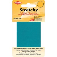 40 x 6 cm Ruban elastique thermocollant reparation vetements, Vert Turquoise