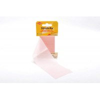 40 x 6 cm Ruban elastique thermocollant reparation vetements, Rose Clair