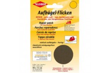 40 x 12 cm Patch Coton thermocollant pour reparer Textiles a  Mailles Fines, Marron fonce