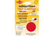 40 x 12 cm Patch Coton thermocollant pour reparer Textiles a  Mailles Fines, Rouge