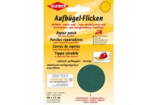 40 x 12 cm Patch Coton thermocollant pour reparer Textiles a  Mailles Fines, Vert