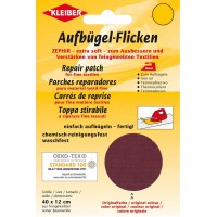 40 x 12 cm Patch Coton thermocollant pour reparer Textiles a  Mailles Fines, Rouge Bordeaux