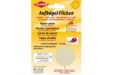 40 x 12 cm Patch Coton thermocollant pour reparer Textiles a  Mailles Fines, Creme