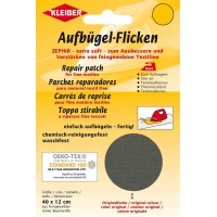 40 x 12 cm Patch Coton thermocollant pour reparer Textiles a  Mailles Fines, Vert fonce