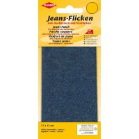 Renfort de jeans 17 x 15 cm bleu fonce