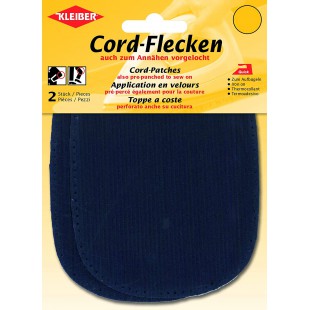 Patchs thermocollants ou a  Coudre pour Coudes et Genoux, Bleu fonce, 2 par Pack