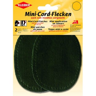 Petits Patchs Velours cotele thermocollant/a  Coudre Coudes/Genoux ovales, Vert