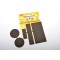 5-Pieces Set Patchs Autocollant Nylon pour reparer vetements, Gris
