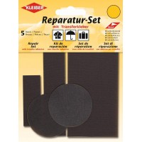 5-Pieces Set Patchs Autocollant Nylon pour reparer vetements, Marron