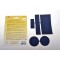 5-Pieces Set Patchs Autocollant Nylon pour reparer vetements, Bleu fonce