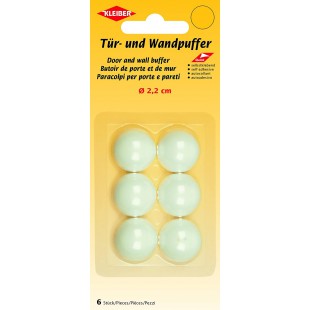 Autocollant de Porte et Butoir Mural X6 Blanc 2.2 cm