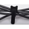 Crochet et Boucle Attaches de cable Noir 12.5 cm