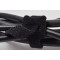 Crochet et Boucle Attaches de cable Noir 15 cm