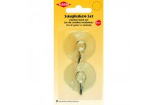 Crochets a  Ventouse Lot de 2 Clair