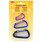 Mousqueton, Set de 3, Couleurs Assorties Noir