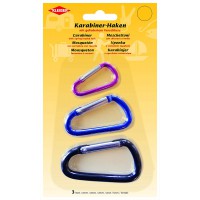 Mousqueton, Set de 3, Couleurs Assorties Noir