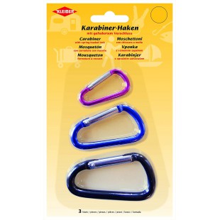 Mousqueton, Set de 3, Couleurs Assorties Noir