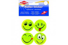 Autocollants reflechissants Happy Face jaune