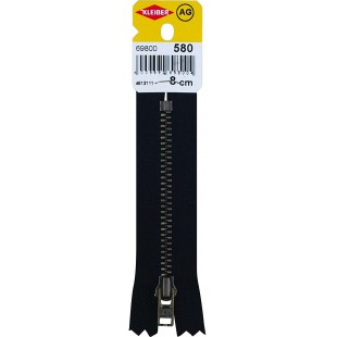 Kleiber + Co.GmbH ReiBverschluss, Metallschiene Fermeture eclair, Rail en metal, Noir, 2,5cm x 8cm x 5mm