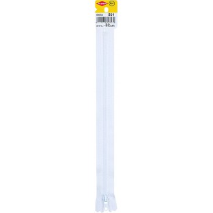 Kleiber + Co.GmbH ReiBverschluss, Spiralschiene Kunststoff Fermeture eclair, spirale en plastique, Blanc, 2,5cm x 22c