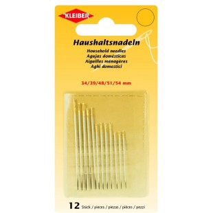 69909 Lot de 12 epingles menageres en acier Argente