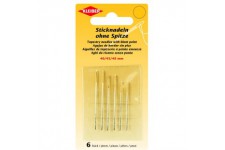 Sticknadeln Aiguilles a  Broder sans Pointe, Acier, argente, Langen: 40, 45, 48 mm
