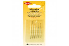 69917 Aiguilles a  broder pointues en acier Argente 40/45/48 mm