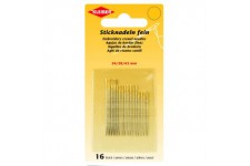 69918 Aiguilles a  broder fines en acier Argente 34, 38, 43 mm