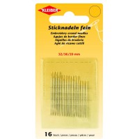 69919 Aiguilles a  broder fines en acier Argente Longueur 32, 36, 39 mm