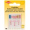 Aiguilles pour machine a coudre, 10 pieces, argente/bleu/jaune