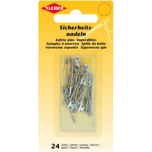 24-Pieces epingles de securite boite, Argent