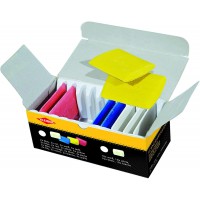 Triangles Craie Couture, Blanc/Jaune/Rouge/Bleu, Pack de 10