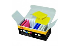 Triangles Craie Couture, Blanc/Jaune/Rouge/Bleu, Pack de 10