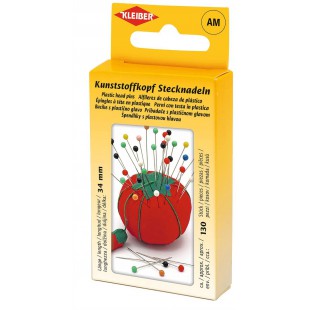 epingles tete Plastique, Multicolore