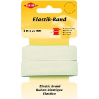71073 Bande elastique/Large Bande en Caoutchouc, 72% Polyester - 28% Caoutchouc, Blanc, 300 x 2 x 1 cm