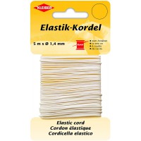 71084 elastique de Cordon/Bricolage Cordon, 66% Polyester - 34% Caoutchouc, Blanc, 500 x 0,14 x 0,14 cm