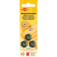 71125 Boutons magnetiques en metal Argente 18 mm