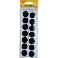 25 mm de Largeur Points Velcro, Noir