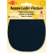 Patchs Genoux et Coudes Cuir Nappa a  Coudre 12.5 cm x 10 cm, Bleu fonce, 2 par Pack