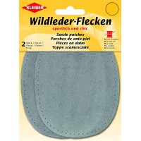 Kleiber 12 x 10 cm Patch Daim Cuir Ovale, 1 Paire, Gris