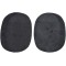 Kleiber 12 x 10 cm Patch Daim Cuir Ovale, 1 Paire, Noir