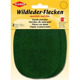 Kleiber 12 x 10 cm Patch Daim Cuir Ovale, 1 Paire, Vert