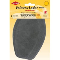 Kleiber 18 x 10 cm Patchs Simili Daim Grands, 1 Paire, Gris