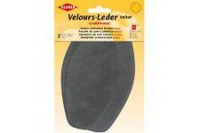 Kleiber 18 x 10 cm Patchs Simili Daim Grands, 1 Paire, Gris